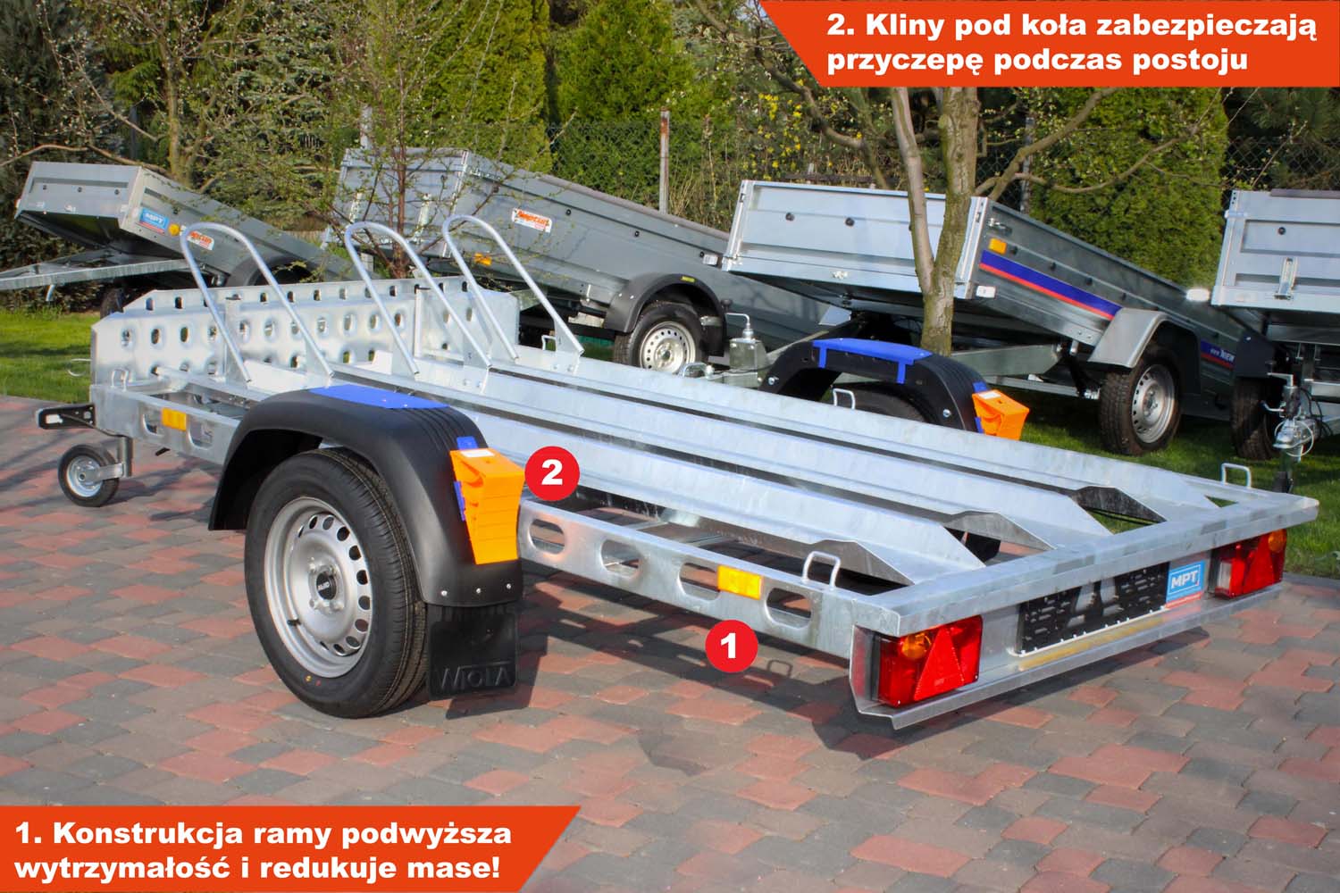 Przyczepka pod motocykle Wiola W-600M3N 244×146 cm Moto N3
