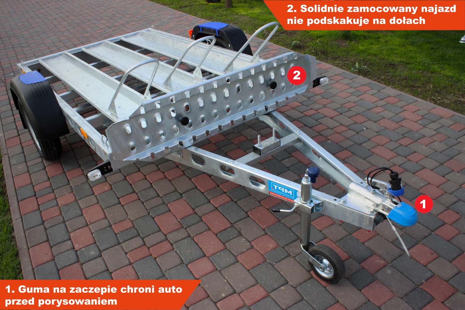 Przyczepka pod motocykle Wiola W-600M3N 244×146 cm Moto N3