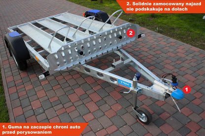Przyczepka pod motocykle Wiola W-600M3N 244×146 cm Moto N3