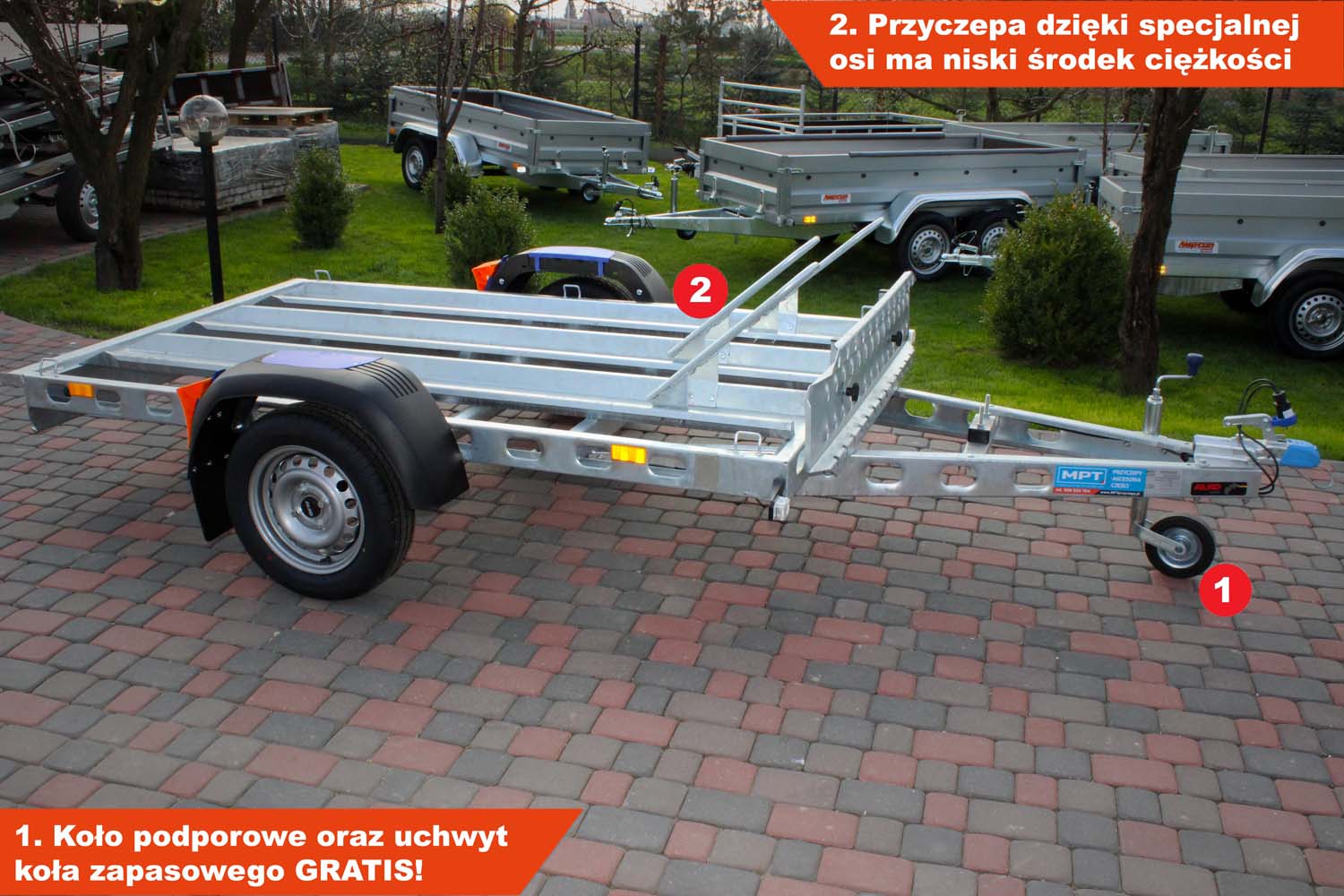 Przyczepka pod motocykle Wiola W-600M3N 244×146 cm Moto N3