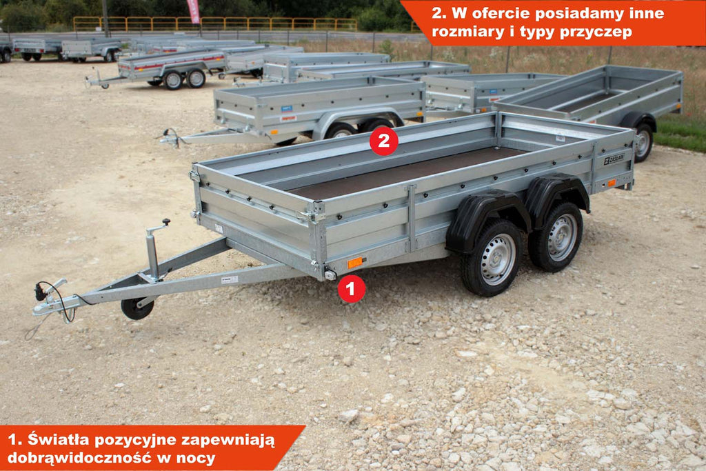 Przyczepka Zasław 330T 330x150x35 cm Tandem