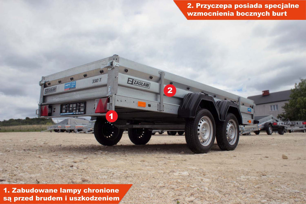 Przyczepka Zasław 330T 330x150x35 cm Tandem