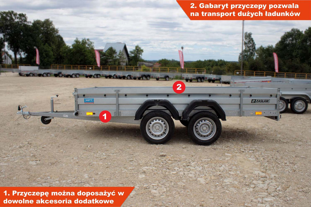 Przyczepka lekka Zasław 300T 300x150x35 cm dwuosiowa