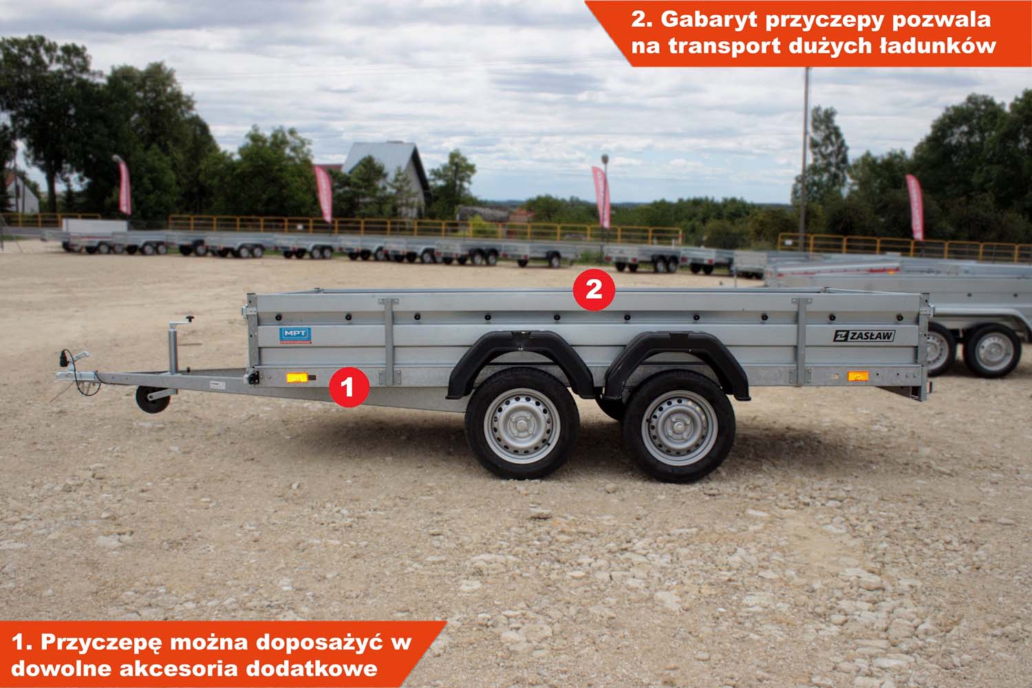 Przyczepka Zasław 330T 330x150x35 cm Tandem
