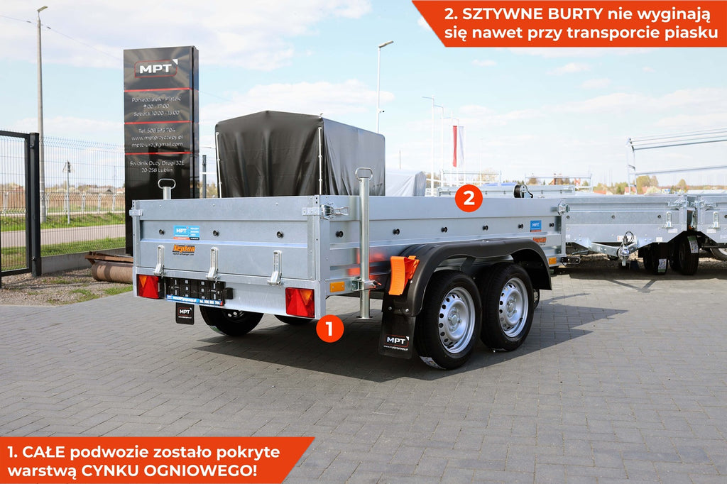 Przyczepka dwuosiowa NEPTUN N7-253 2 HOBBY 253x150x40 cm