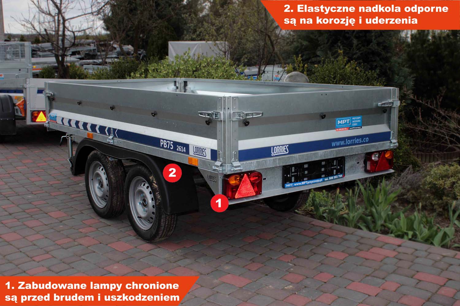 Przyczepa Lorries PB75-2614/2 261x131x35 cm
