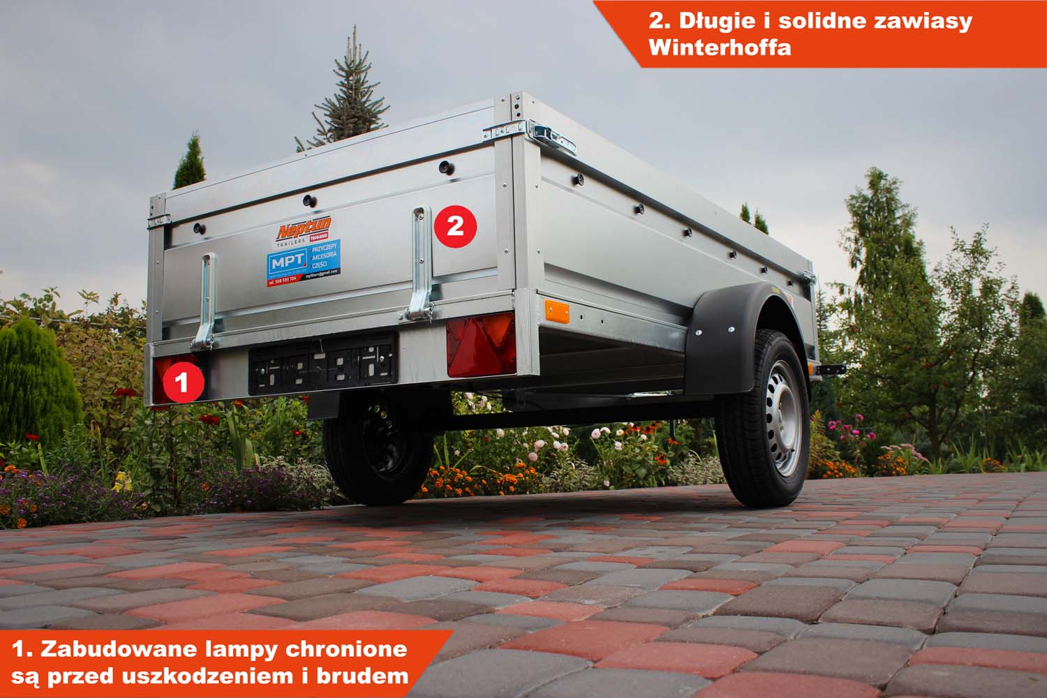 Przyczepka Neptun N7-236 pro 236x129x45 cm GN023