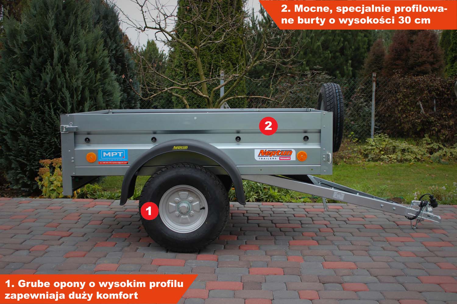 Przyczepka Neptun N5-155 ptw 155x114x30 cm