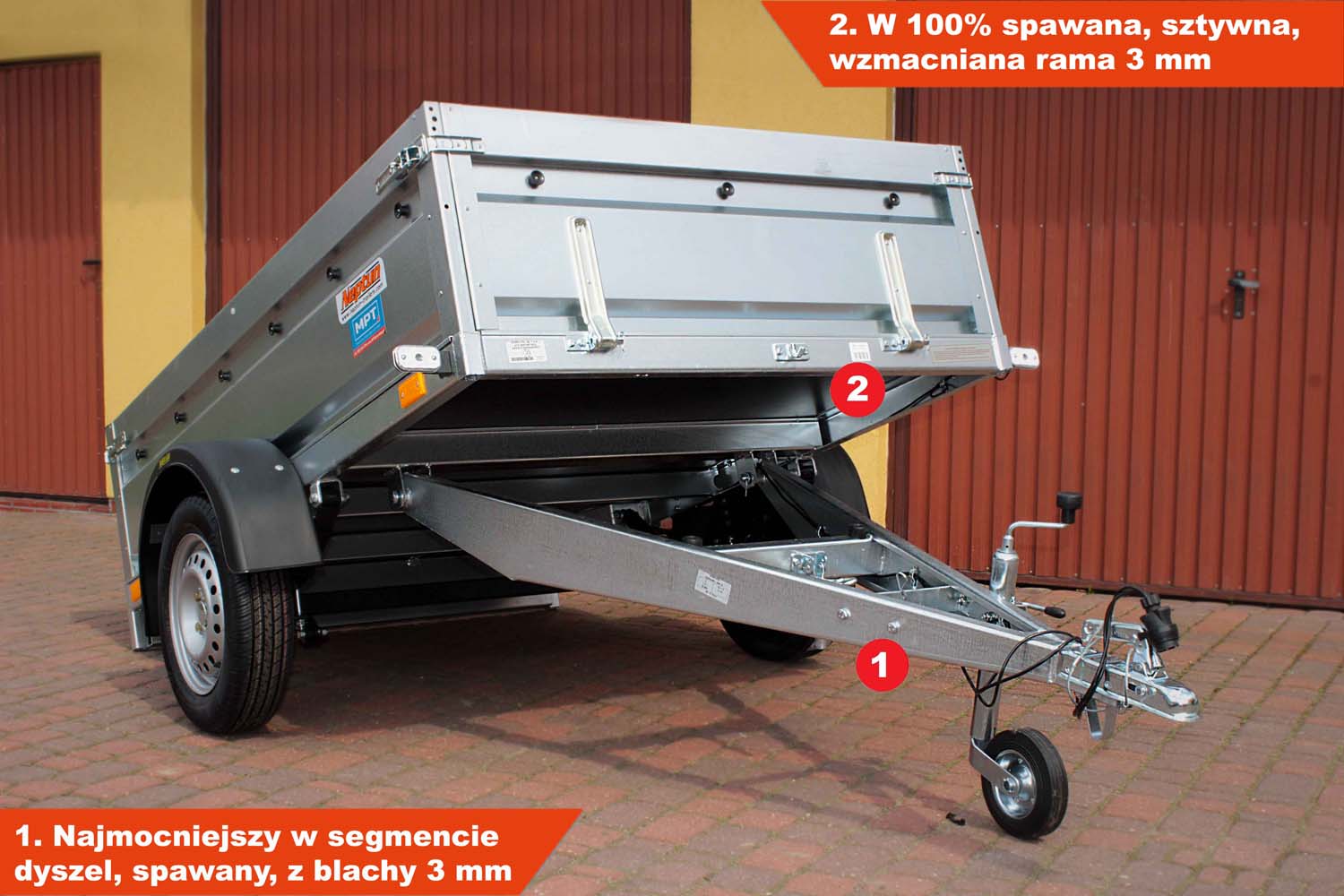 Przyczepka Neptun N7-210 pro 210x129x45 cm GN212