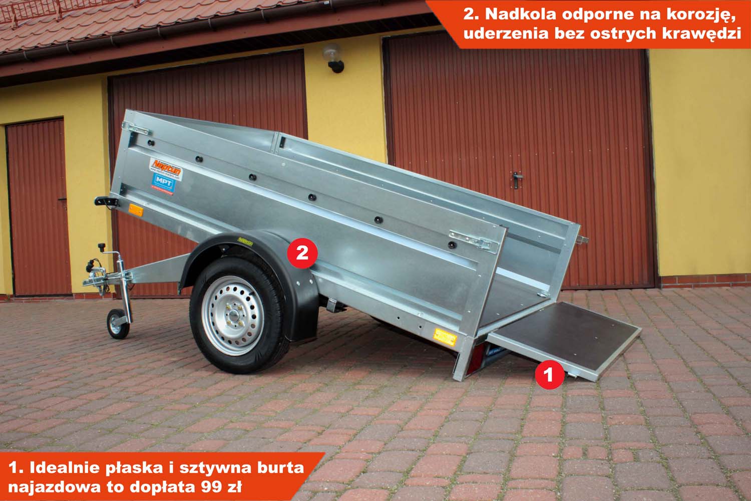 Przyczepka Neptun N7-210 pro 210x129x45 cm GN212