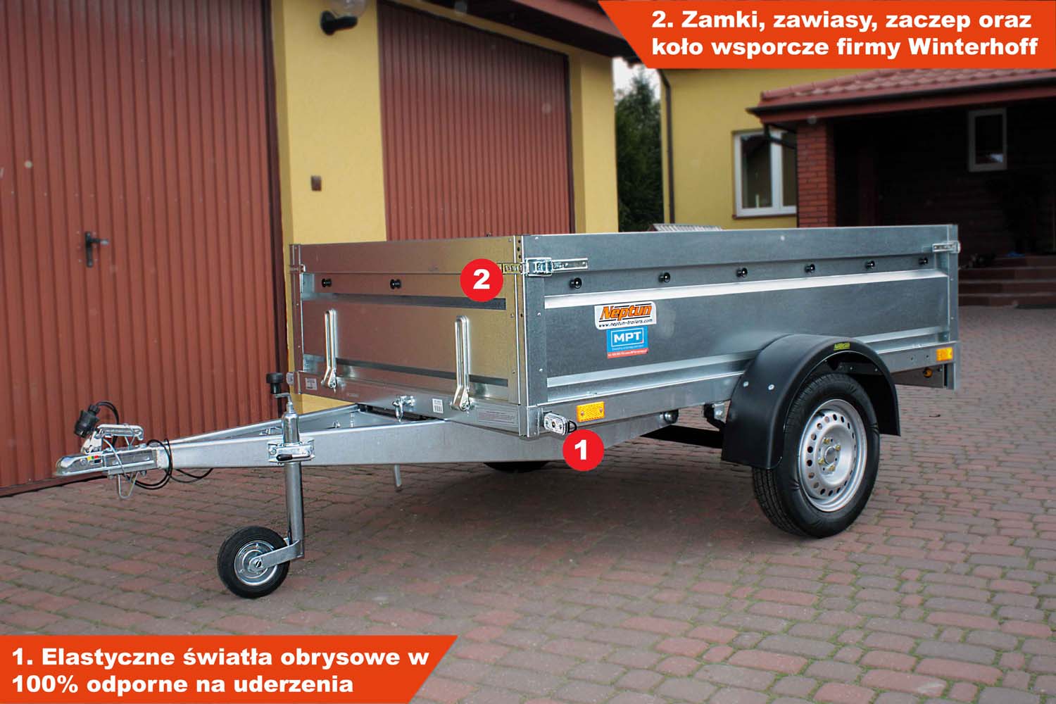 Przyczepka Neptun N7-210 pro 210x129x45 cm GN212
