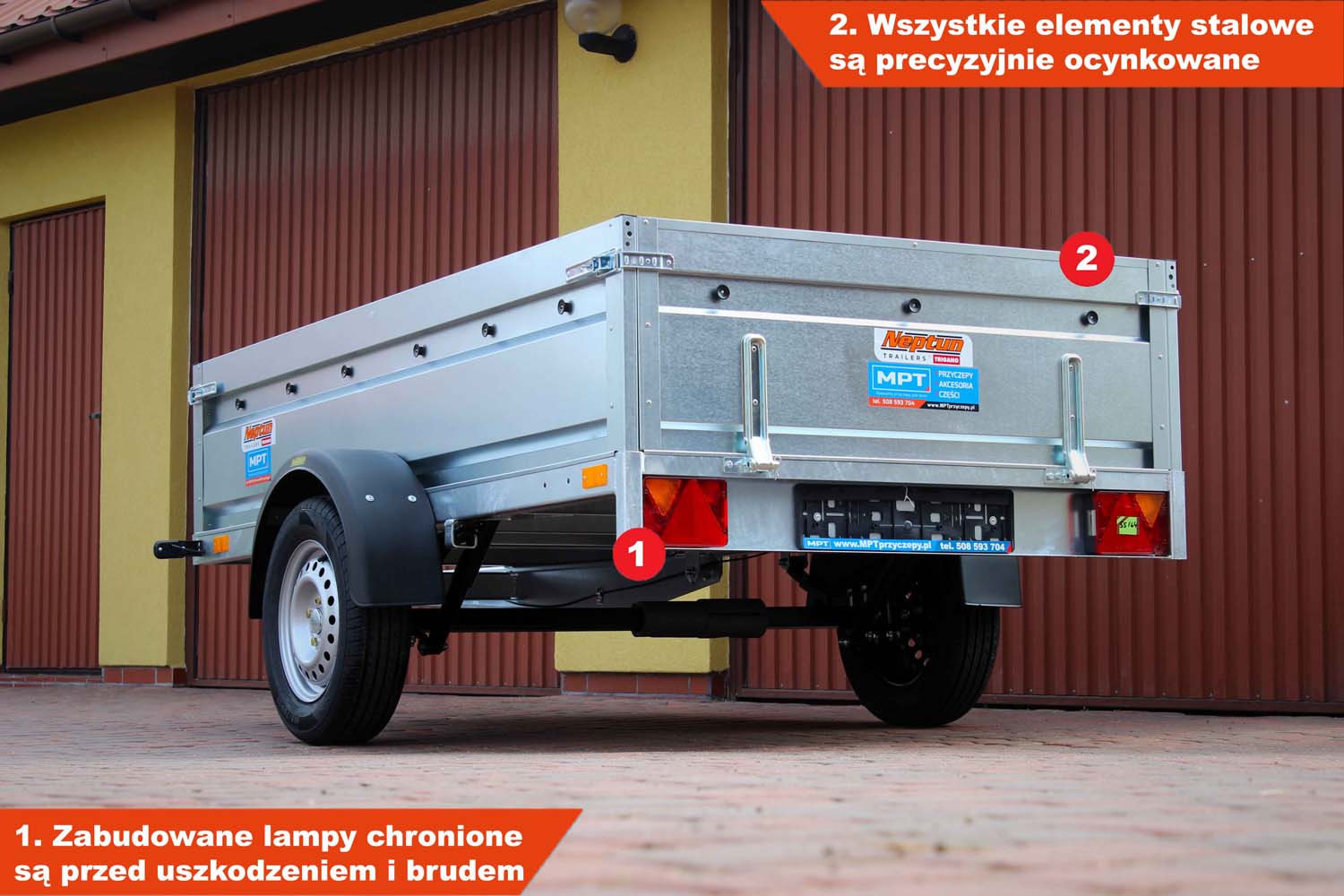 Przyczepka Neptun N7-210 pro 210x129x45 cm GN212