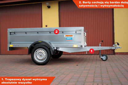 Przyczepka Neptun N7-210 prr 210x129x45 cm Resory GN214