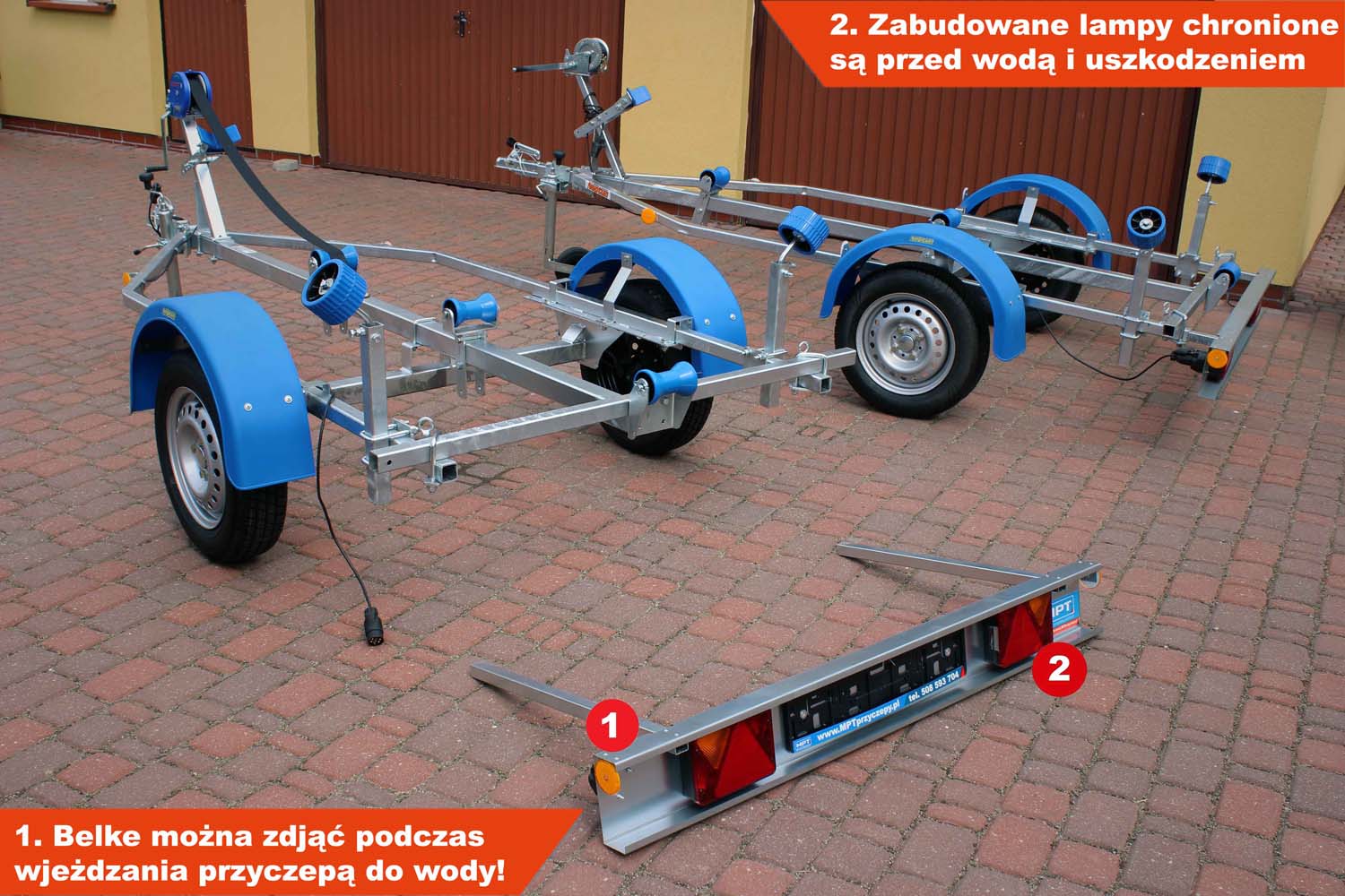 Przyczepka pod łódź Neptun Navy N7-12 JS 250-370×95-150 cm GN243
