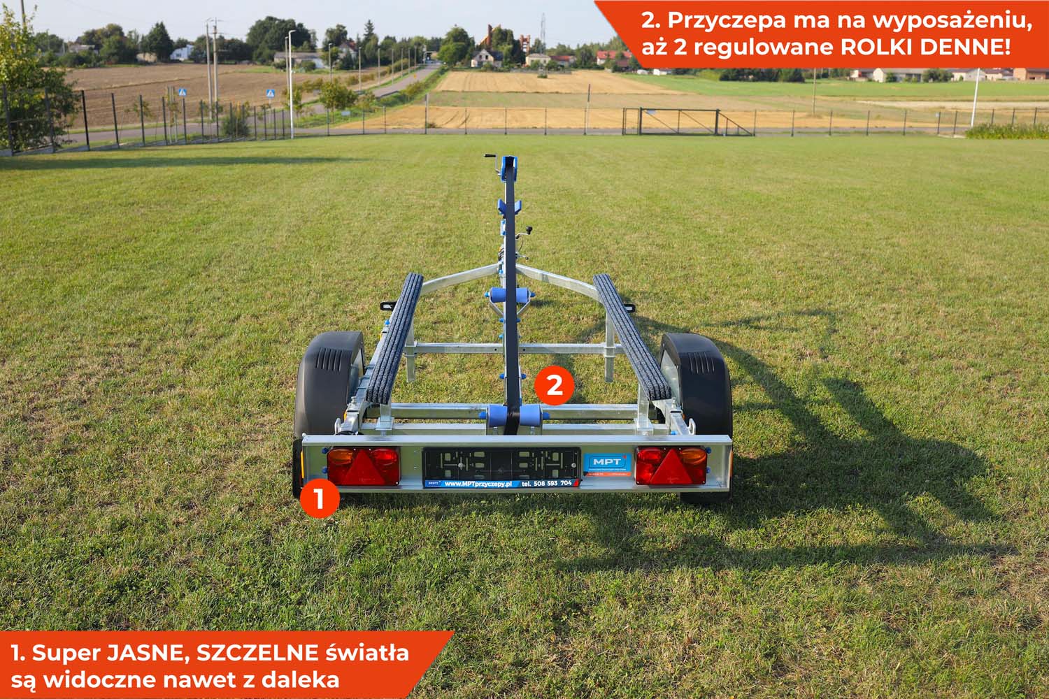 Przyczepka pod łódź, ponton Faro Aqua 520 cm pod łódkę 3-5,2 m na ślizgach