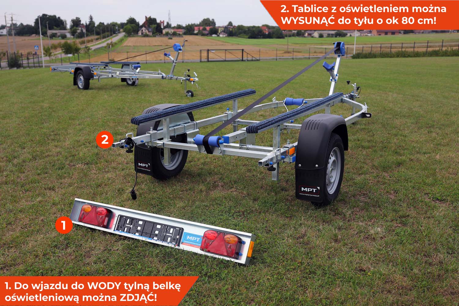 Przyczepka pod łódź, ponton Faro Aqua 520 cm pod łódkę 3-5,2 m na ślizgach