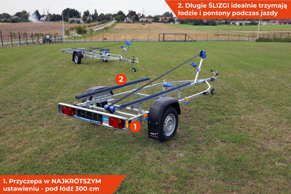 Przyczepka pod łódź, ponton Faro Aqua 520 cm pod łódkę 3-5,2 m na ślizgach