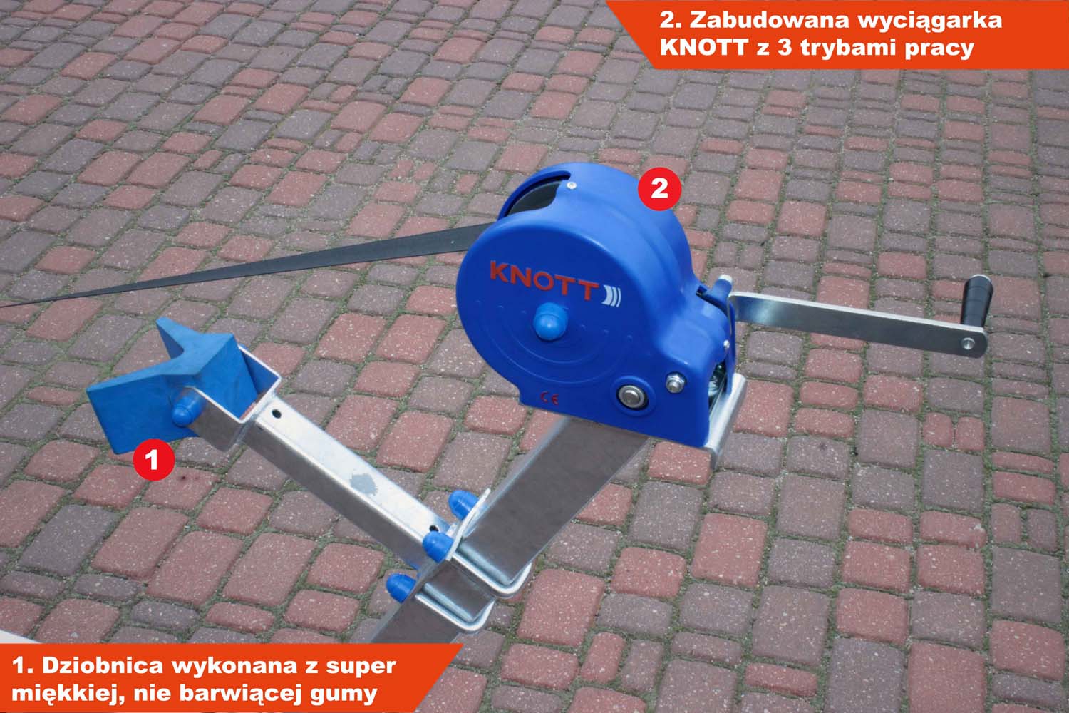 Przyczepka podłodziowa Faro Aqua pod łódkę, ponton 3-4,5 m na ślizgach