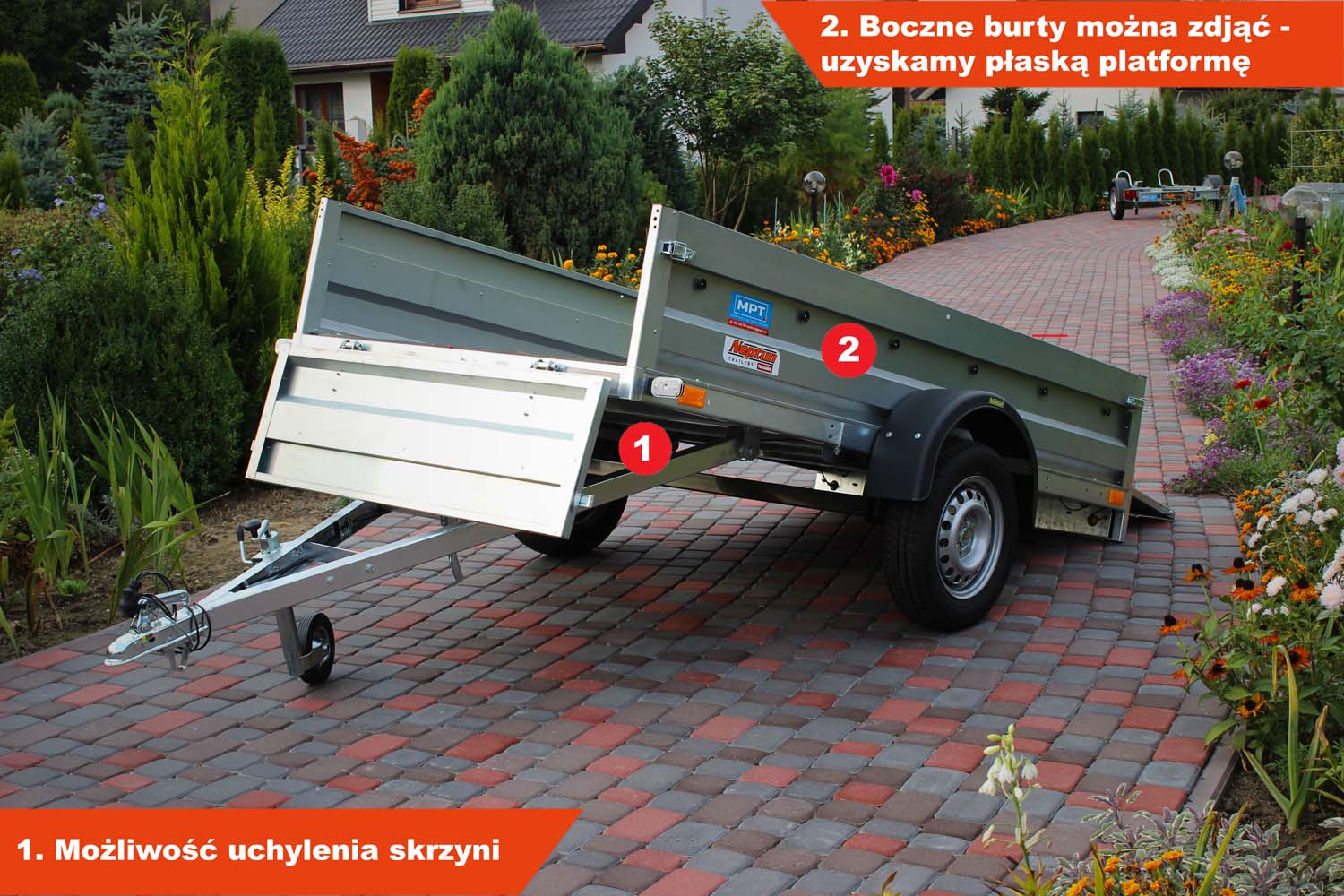Przyczepka Neptun N7-263 rtr 263x129x40 cm Resory GN158