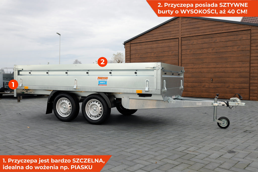 Przyczepa Neptun N7-302 2 kps z PLANDEKĄ 80 cm Nordica GN273