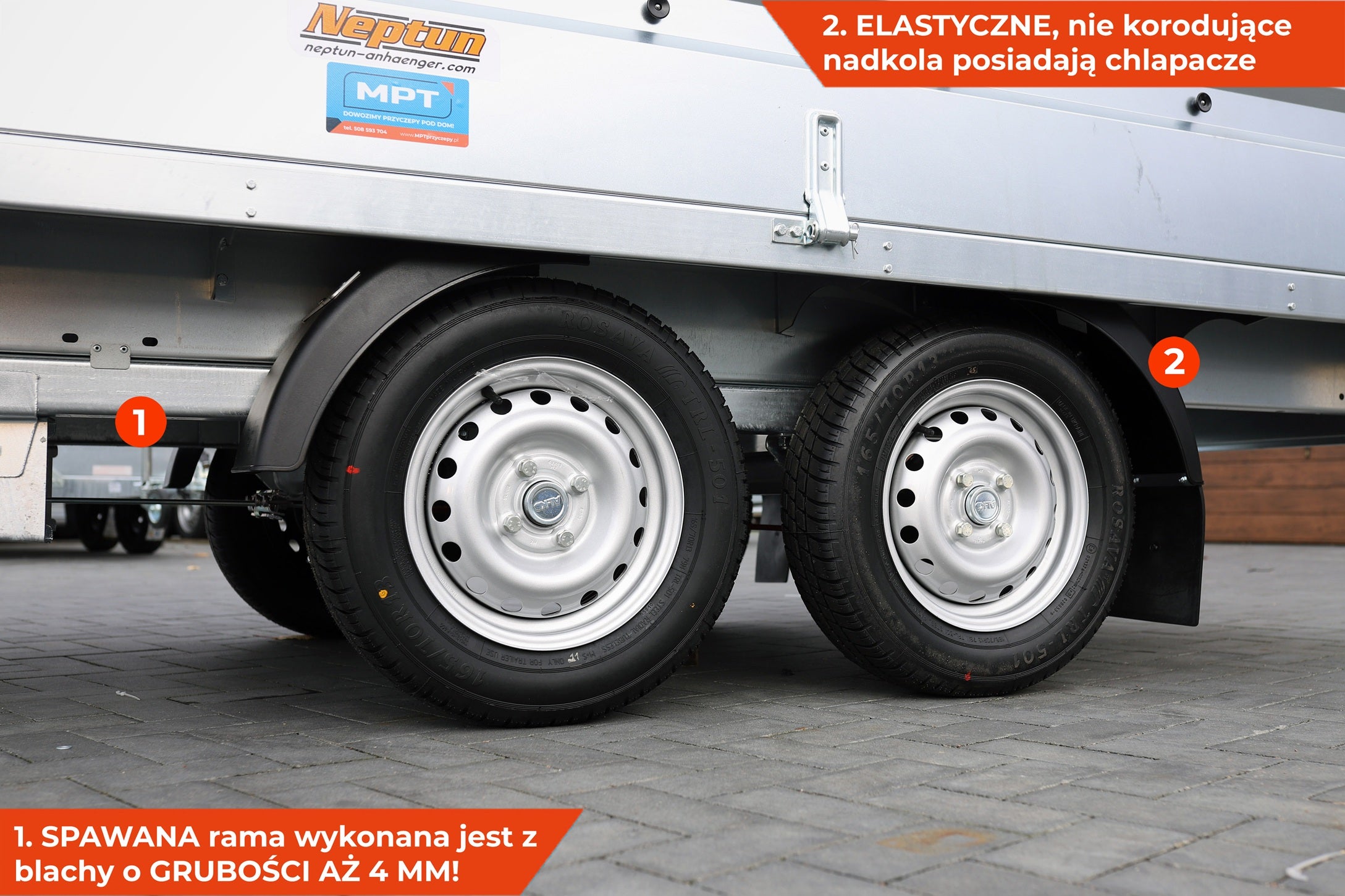Przyczepka Neptun N7-302 2 kps 302x151x40 cm Nordica GN273