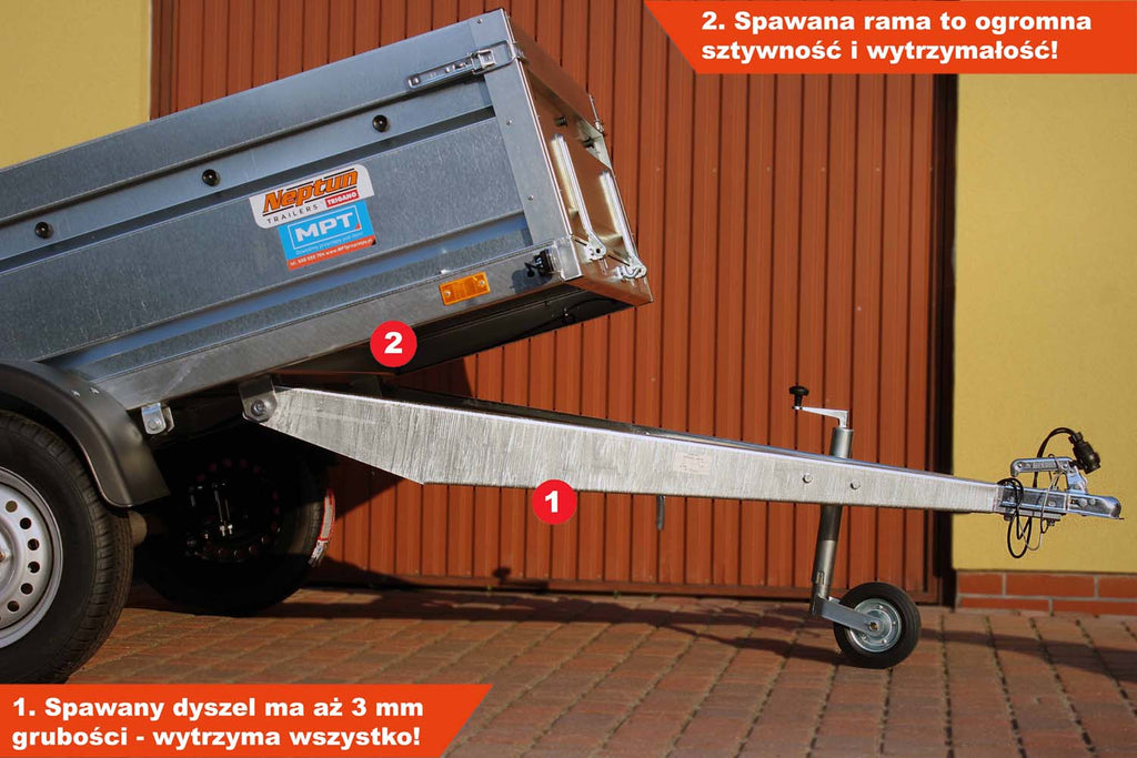 Przyczepka Neptun N7-236 prr 236x129x45 cm Resory GN180