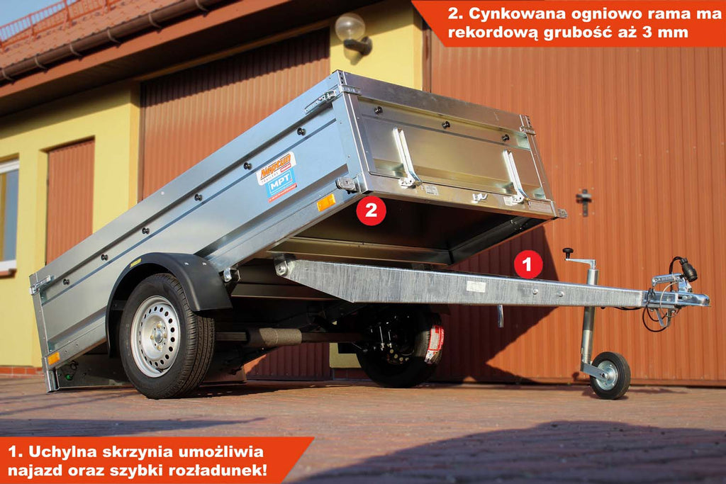 Przyczepka Neptun N7-236 prr 236x129x45 cm Resory GN180