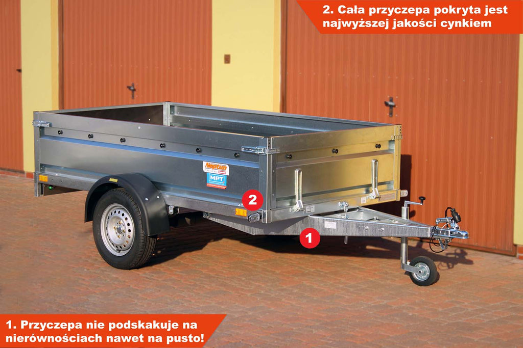 Przyczepka Neptun N7-236 prr 236x129x45 cm Resory GN180