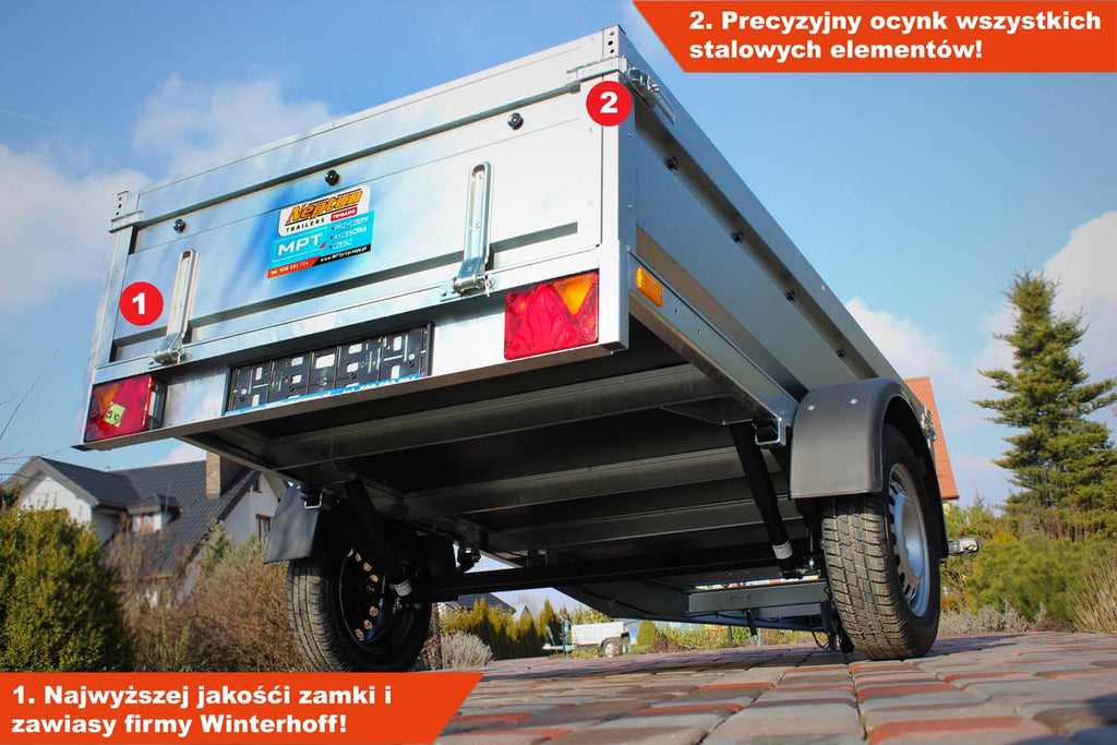 Przyczepka Neptun N7-236 prr 236x129x45 cm Resory GN180