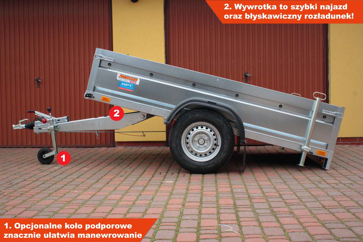 Przyczepka Neptun N16-253 pro 253x129x45 cm Hamowana