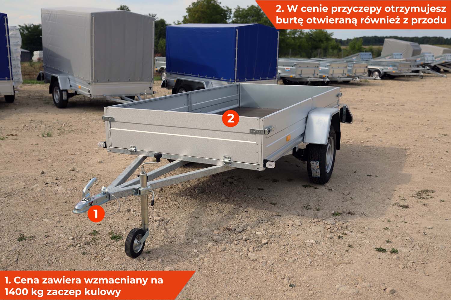 Przyczepy Rydwan Euro A750 F3 295×145 1 oś na resorach