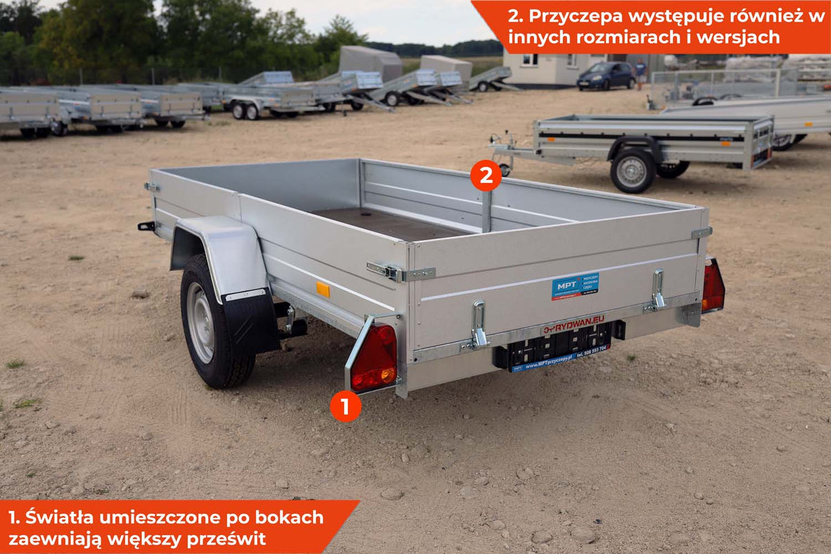 Przyczepy Rydwan Euro A750 F3 295×145 1 oś na resorach