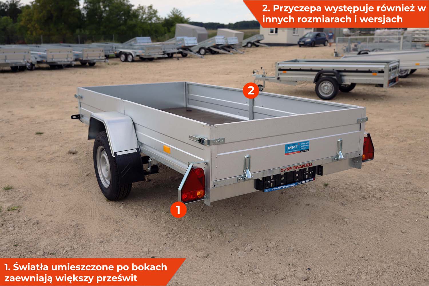 Przyczepy Rydwan Euro A750 F3 295×145 1 oś na resorach