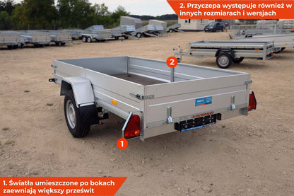 Przyczepy Rydwan Euro A750 F3 295×145 1 oś na resorach