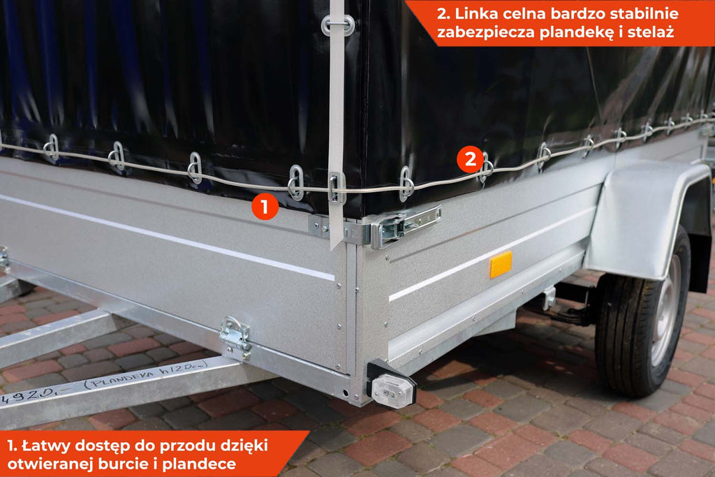 Rydwan EURO A-750/E3 265x145x35 cm z Plandeką 120 cm