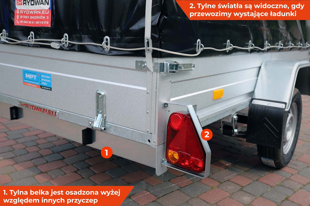 Rydwan EURO A-750/E3 265x145x35 cm z Plandeką 120 cm