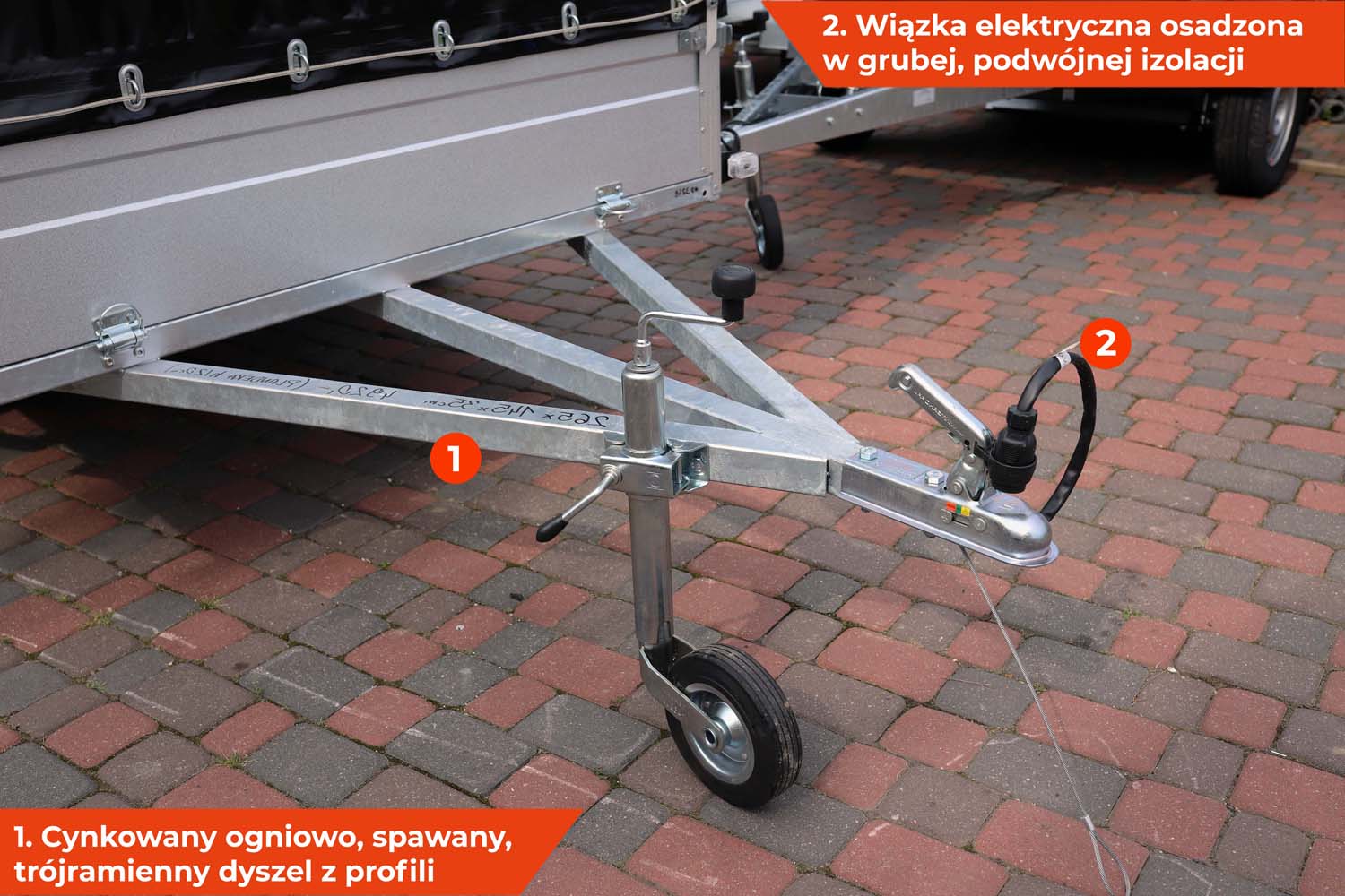 Rydwan EURO A-750/E3 265x145x35 cm z Plandeką 120 cm