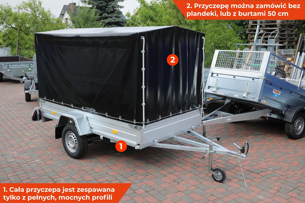 Rydwan EURO A-750/E3 265x145x35 cm z Plandeką 120 cm
