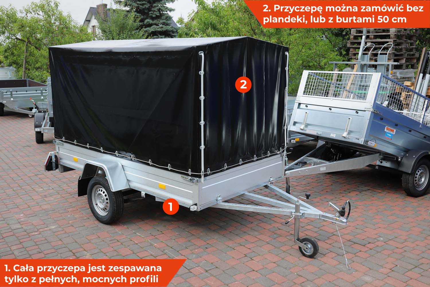 Rydwan EURO A-750/E3 265x145x35 cm z Plandeką 120 cm